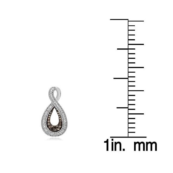 Dazzlingrock Collection 0.45 Carat (ctw) Champagne & White Diamond Ladies Infinity Loop Drop Earrings 1/2 CT, Sterling Silver - Image 3