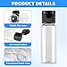 30PCS 15ml 0.51oz Empty Reusable Clear Plastic Sample Bottle With Black Flip Cap Travel Vial Jar Pot Container For Cosmetic Case Emollient Water Liquid Shower Gel Face Cream Emulsion Hand Lotion