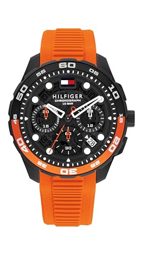 Tommy Hilfiger Reloj Cronógrafo de Cuarzo con Calendario para Hombre con Correa de Silicona Naranja - 1792234 Tommy Hilfiger Reloj Cronógrafo de Cuarzo con Calendario para Hombre con Correa de Silicona Naranja - 1792234