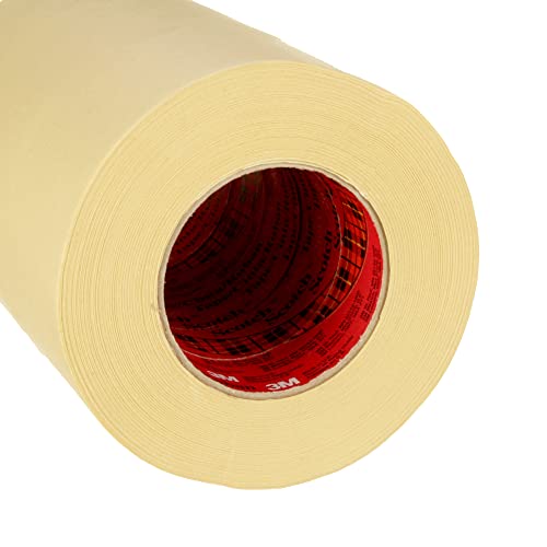 Image of 3M High Performance Masking Tape 2693, Untrimmed, Heavy Duty, Clean Removal, Tan Color, 7.9 mil, 57 in x 60 yd, 1 /Case