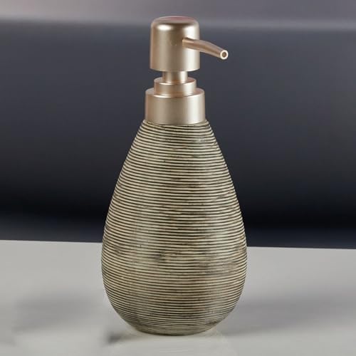 Image of SaSaSa Ceramic Soap Dispenser with Stylish Refillable Pump Bottle for Bathroom Handwash & Kitchen Wash Basin, Perfect for Hand Soap, Lotion and Shampoo, Grey, (Set of 1) (11326)