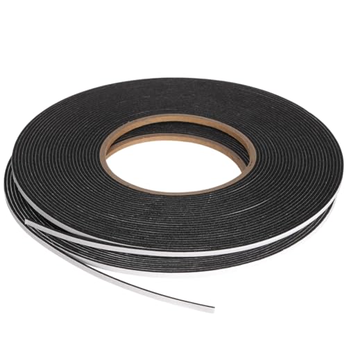 Image of Tatuo 2 Rolls Double Sided Foam Tape PE Foam Tape Sponge Soft Mounting Adhesive for DIY Craft Picture Poster Hanging(1 /8 Inch by 33 Feet,Black)