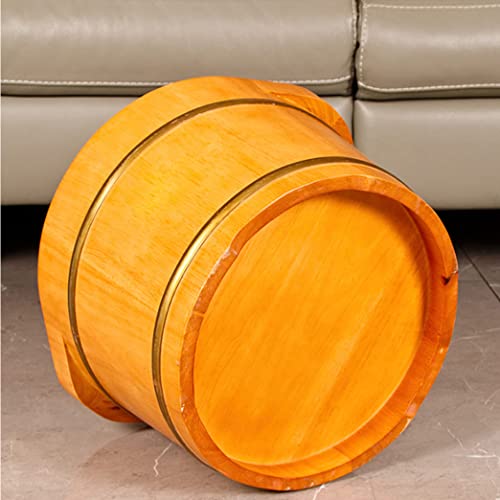 Balde para baños de pies de madera maciza con tapa miniatura 5