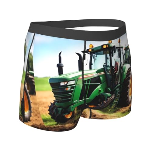 Company Farm Tractor print Funny men's Boxer Briefs Stretch Boxer Briefs Breathable Briefs for Sports3