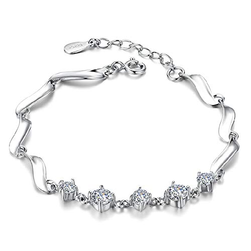 Bracelets romantiques pour couples en argent 925 exquis