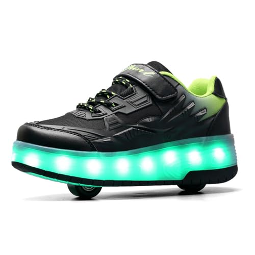 Kids Roller Skates Shoes Sneakers for Boys & Girls, Automatic Retrectable Technical Skateboarding Skates for Sneakers for Boys Girls Novel Gift2