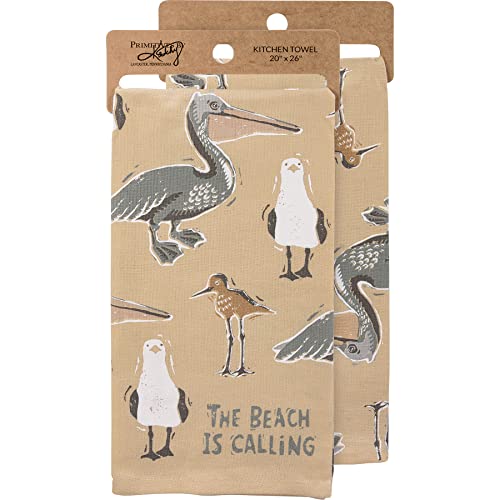 Primitives by Kathy Kitchen Towel The Beach is Calling 2600 x 2000