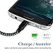 Urehepo USB C Cable 3A Fast Charge, [3-Pack, 10 ft] Nylon Braided USB A to Type C Charger Cord, USB C Charger Compatible with Samsung Galaxy S20 S10 S9 S8 Plus, A51 A71, Note 20 10 9 8 (Black Grey)