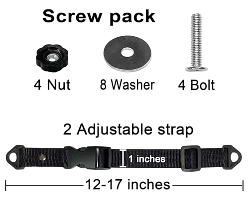 Image of Adjustable Trash Can Lid Lock Strap, Security Strap Use for Locking Outdoor Waste Bin, Animals Proof Straps for Garbage Can, 2 Pack