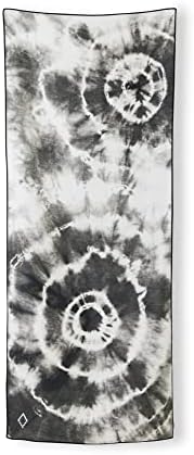 Nomadix Original Towel - Perfect for Beach, Pool, Travel, Camping, Yoga - Made with Recycled Materials - Super Absorbent - Sand Resistant - Tie-Dye Black and White - 72.5x30