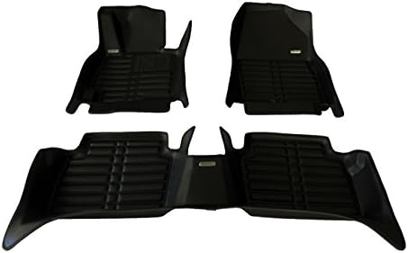 TuxMat Custom Car Floor Mats for Tesla Model 3 2017-2021 Models - Laser Measured, Largest Coverage, Waterproof, All Weather. The Best Tesla Model 3 Accessory (Full Set - Black)