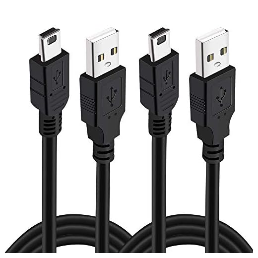 Xahpower 2Pack 10Ft Controller Charging Cable for PS3, Magnetic Ring Mini USB Data Charging Cord for Sony PS3/ PS3 Slim/PS Move Controllers GoPro,HD,Dash Cam,MP3 Player Digital Cameras, TI-84 Plus