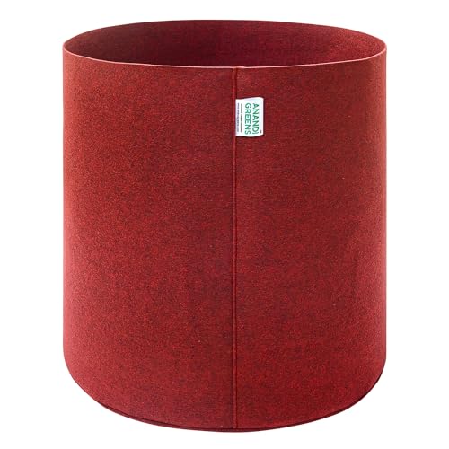 Anandi Green's 400 GSM Geo Fabric Plant Bag Suitable for Terrace Flowers Vegetable and Indoor Outdoor Gardening Maroon Color 24x24 INCH Grow Bag