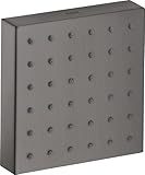 vollverchromte Strahlscheibe hansgrohe Axor Starck ShowerCollection Brausemodul Unterputz 12 x 12; Farbe: Brushed Black Chrome
