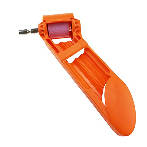 Drill Grinder, Wheel Corundum Grinding Portable Wear Resistant Mechanical Bit Polishing Straight Shank Sharpener Adapter Electric Twist Auxiliary Tool(Orange)