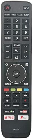 VINABTYRemote Control EN3G39 Replacement Fit for HISENSE 4k ULED TV H55N5700UK H49N5500UK H49N5700UK H50N5300UK H49N5500UK N6800 50N 55N7 65N7 65N8 75N7 75N9