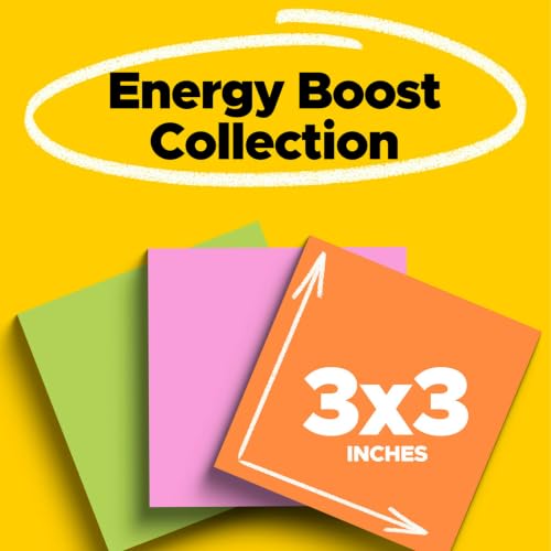 Image of Post-it Super Sticky Notes, 3 x 3-Inches, Assorted Ultra Colors, 3-Pads /Pack