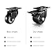 ANDUTEES 3 Inch Heavy Duty Casters Set of 4, Load 4400lbs, Locking Swivel Plate Industrial Casters with Double Ball Bearings, Low Gravity Center Castor Wheels for Furniture, Workbench, Equipment