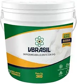 Impermeabilizante Em Pó 3Kg De Alta Performance Para Concreto E Argamassa, Bloqueia Umidade E Infiltrações, Ideal Para Lajes, Paredes E Baldrames, Impermeabilização Permanente