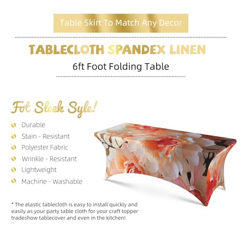 Nappe de table rectangulaire stretch élasthanne pour masquer les imperfections - 5