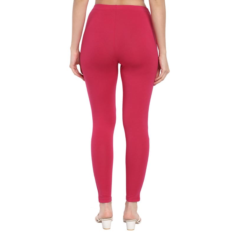 Image of ONE SKY Women Full Length Leggings | Cotton Modal Spandex Blend | High Waist Stretchable & Bio-Washed Fabric | Colour-Lock Technology | Comfortable Leggings for Women
