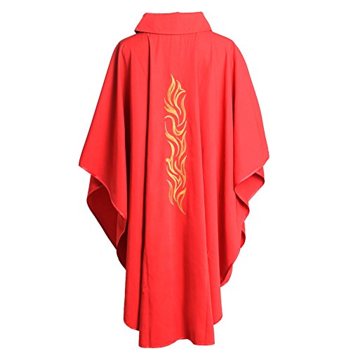 BLESSUME Church Priest Red Chasuble Vestments - Image 5