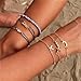 Aluinn Boho Rope Bracelet for Women Fashion Gold Moon Hand Catenary Star Lover Heart Chain Pearl Bracelet Jewelry for Women