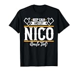 Nico | Keep Calm and let Nico Handle that T-Shirt, Men, Black, Small