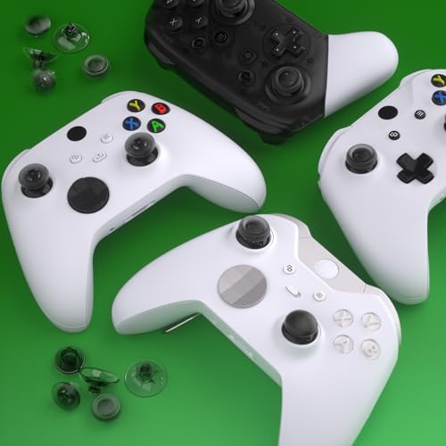 Image of eXtremeRate Edge Sticks Interchangeable Thumbsticks for Xbox Core Controller, Clear Black Swappable Analog Stick Joystick for Xbox One S /X /Elite, for Nintendo Switch Pro Controller