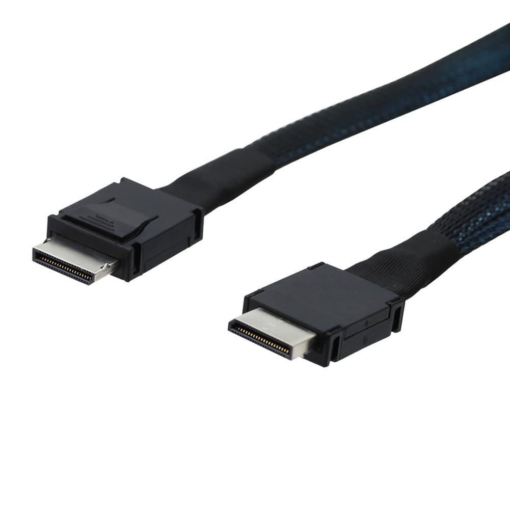 PCIE Oculink SFF 8611 4I una Mini SAS SFF-8611 4I Cable de ExtensióN de Datos de Supervelocidad para Servidor LíNea de Transferencia de Datos 1 M