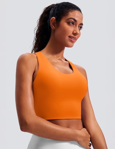 Image of Sports Bras for Women Criss-Cross Back Padded Workout Tank Tops Medium Support Crop Tops for Women