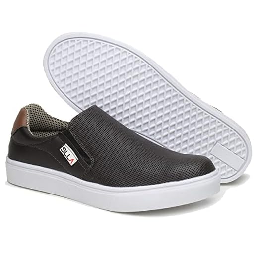 SAPATO IATE CAFÉ SLIP ON CASUAL SAPATENIS MASCULINO CALCE FACIL (40, CAFÉ)