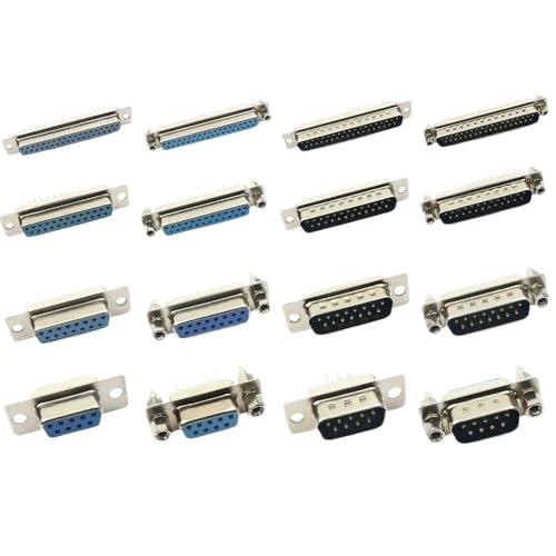 Image of 1 /2 /5pcs DB9 /15 /25 /37 Gat /Pin Vrouwelijke /Mannelijke Blauw Gelaste Connector RS232 Seriele Poort Socket D-SUB Adapter(DB15,Female 1PCS)