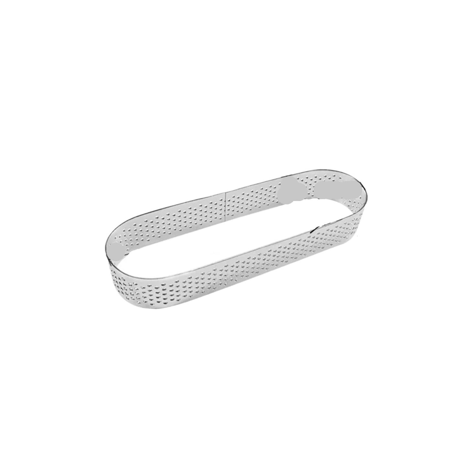 Anneaux à Gâteaux Moule à tarte en acier inoxydable, anneau de tartelette, gâteau, Mousse, biscuits, pâtisserie, cercle de coupe, anneau de tarte perforé Pour Dessert, Gâteau(9.5cmoval)