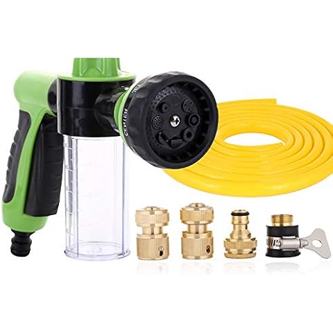 Hancaner Snow Foam Lance Foam Sprayer Garden Water Hose Foam Nozzle Soap Dispenser Gun for Car Washing Pets Shower Plants Watering Cover