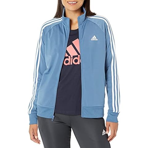 Chaqueta deportiva adidas Essentials de 3 rayas para mujer Cover