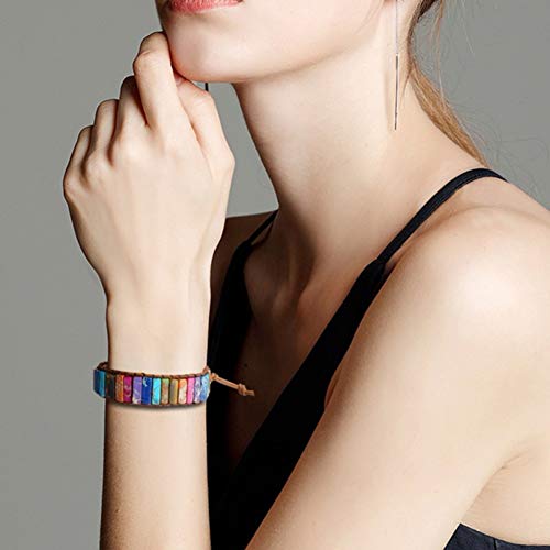 image for sedmart 7 Chakra Nature Healing Stone Bracelets Friendship Gemstone fo