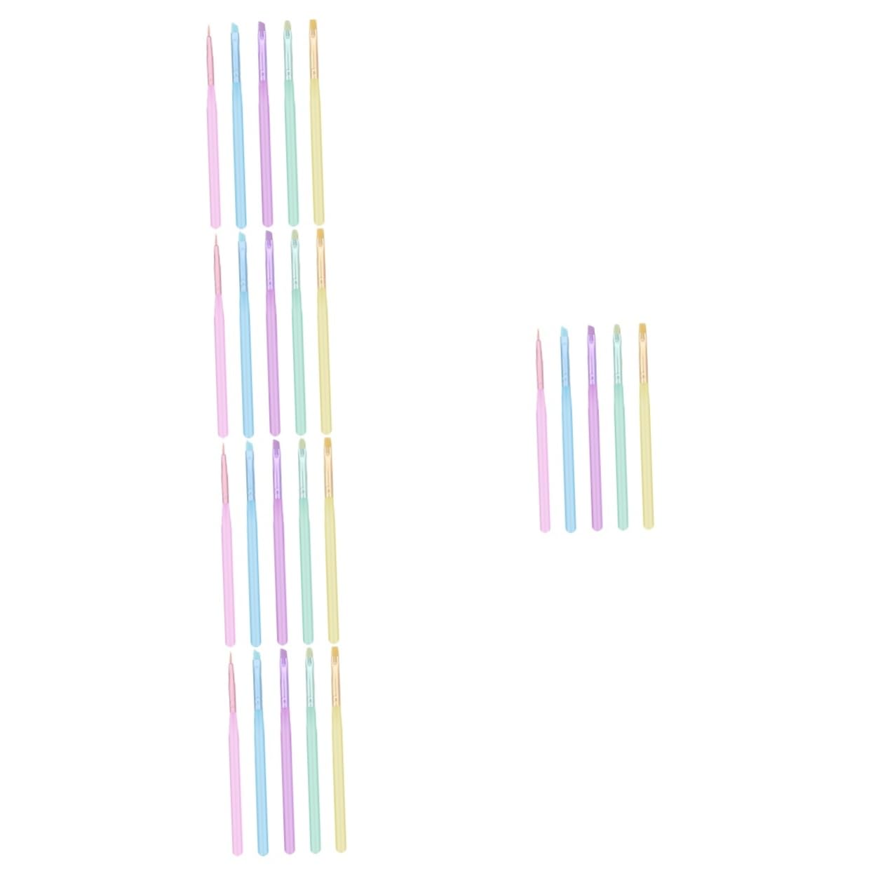 FRCOLOR Set di 25 penne per unghie, per nail art, accessori per nail art, strumenti per la verniciatura di unghie, accessori per manicure, pennelli per unghie