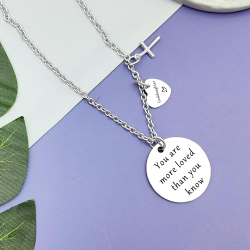 Goddaughter Gifts from Godmother Godfather Goddaughter Jewelry First Communion Gifts for Goddaughter Baptism Jewelry for Goddaughter Girls Birthday Gifts for Goddaughter Graduation Gift for Girls Her3