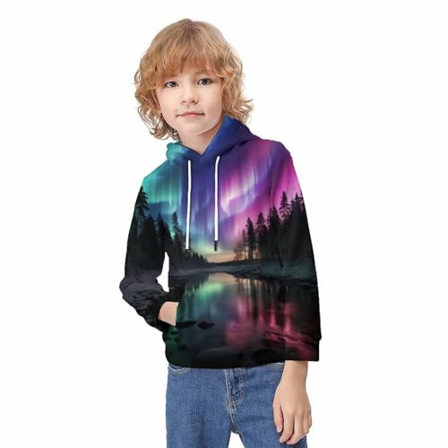 Sweat-shirt ado Aurora 3D finitions soignées pull hiver haute densité - 3
