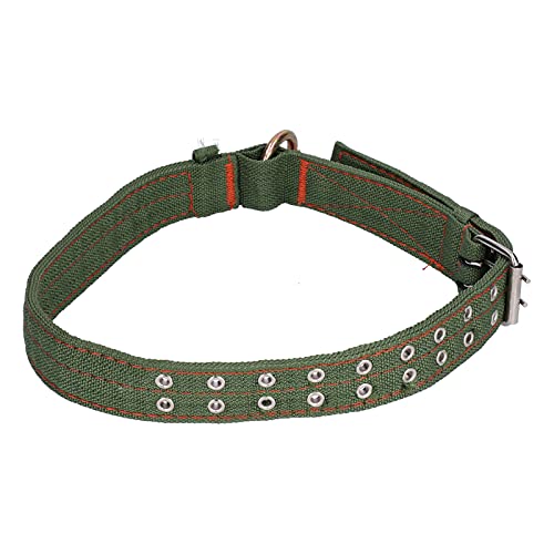 OKAT Vieh-Traktionsgurt, zweireihiges Loch-Canvas-Rinderhalsband, vierlagig für Weide für Rinder für die Viehversorgung für Kühe(Mittel)