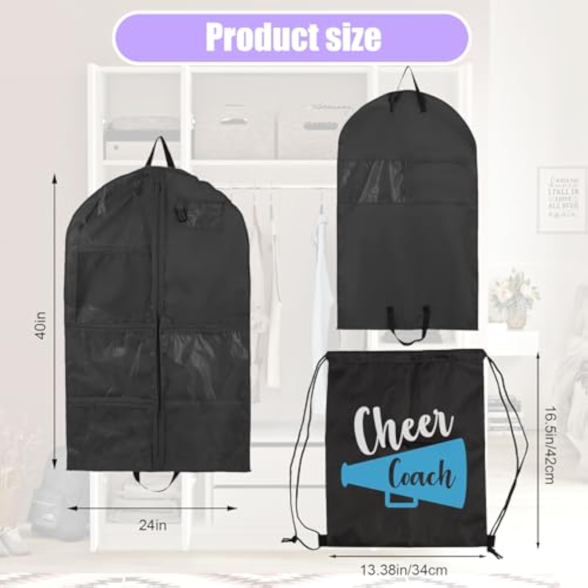 Dance Costume Garment Bag for Dancers with Backpack Storage