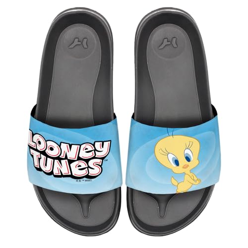 Popfunk Looney Tunes Tweety Circle Unisex Adult Slides Adjustable Flip Flop Sandals Officially Licensed Hypd Slydr Switch™