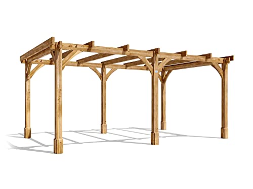 Dunster House Wooden Pergola Kit 5 x 3 Metres Leviathan Garden Plant Frame