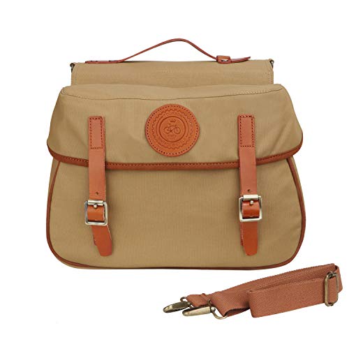 Tourbon Bike Pannier Bags Waterproof Bicycle Rear Rack Tail Bag - Canvas And Leather #TOP1