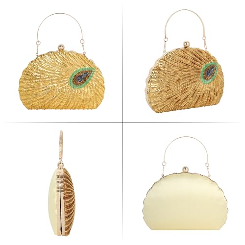 Image of Women Seashell Evening Bag Purse Mermaid Chain Strap Clutch Handbag Shoulder Bag | Seashell