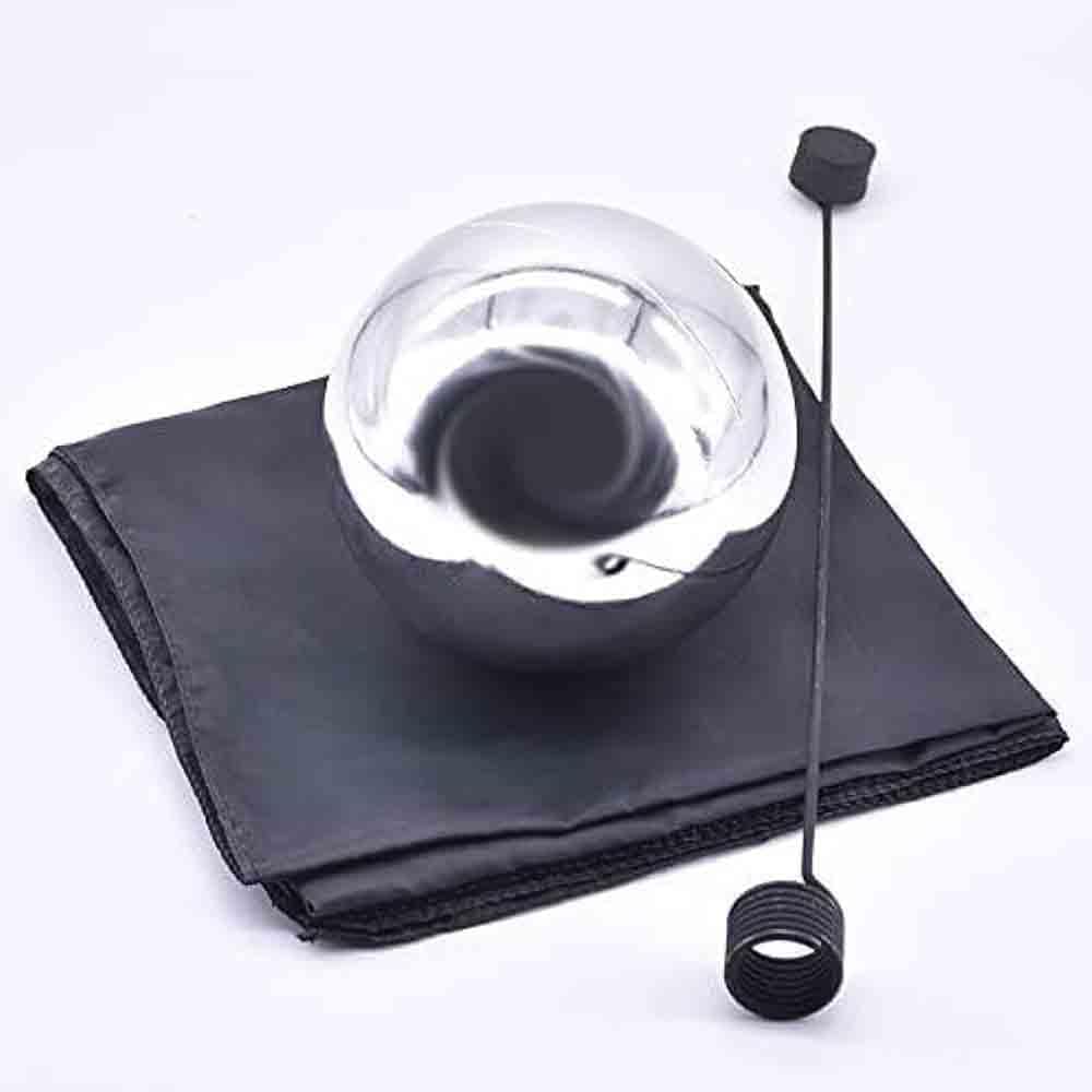 Zombie Ball Magic Tricks Medium Size Floating Magic for Magicians Stage Gimmick Illusion Fun(Silver, Diamter 12 cm/4.72 in)