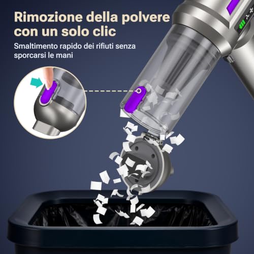 Image of Yomile Mini Vacuum Cleaner, 2 in 1 27000PA Brushless Car Vacuum Air Duster 9000mAh Battery Air Blower Wireless Handheld Vacuum for Car,Office and Home