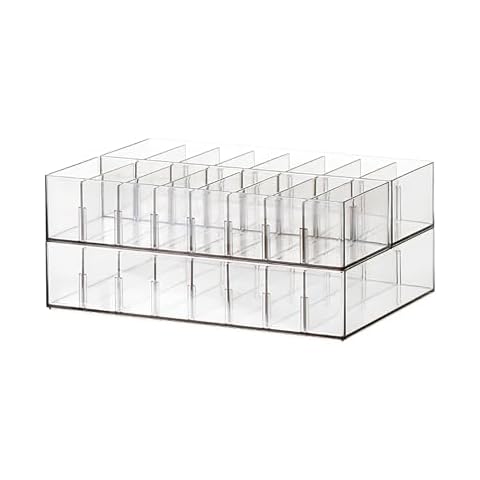 FRETONBA Cable Organizer Box 3 Pcs Clear Charger Cord Storage Drawer Organizer with 21 Cable Ties Stackable Cord Management Box with Removable Dividers for Office Home Desk Accessories Storage Cover