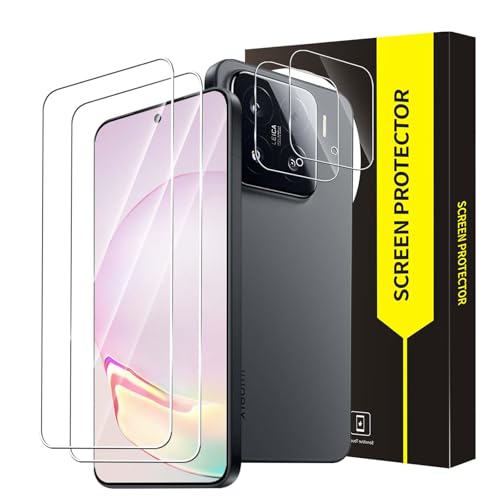 Cable Leader 2+2 Stück Schutzfolie für Panzerglas für Xiaomi 15 5G 2.5D Runde Kante Hülle Freundllich 9H Härte Dauerhaft Anti-Kratzen HD-Klar Kristallklar Sensitive Touch Xiaomi 15 Folie